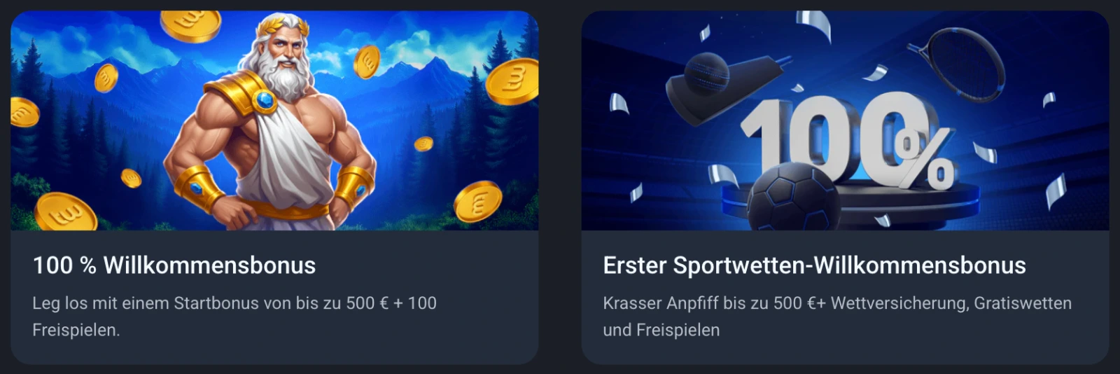 Willkommensbonus für neue Spieler im twin Casino — 100%, 500 €