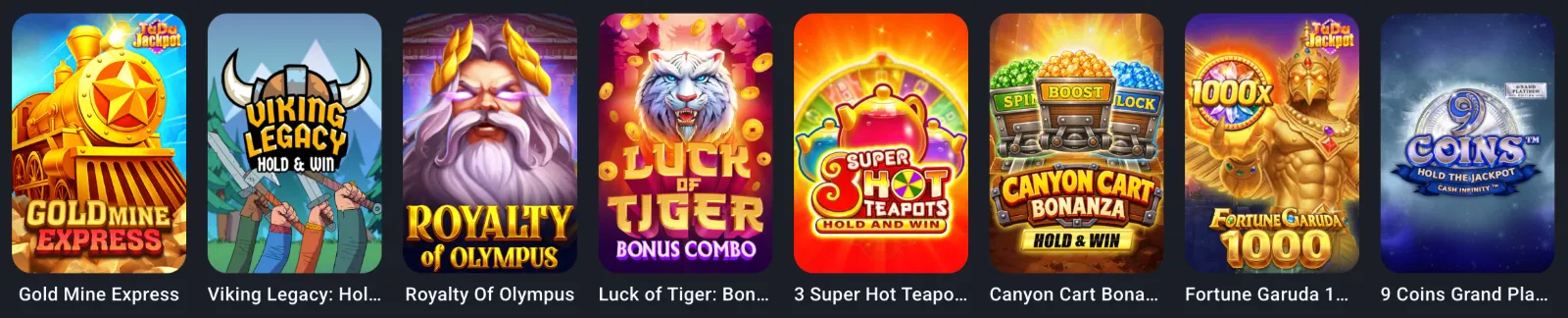 Toutes les machines à sous du casino twin — dont Luck of Tiger