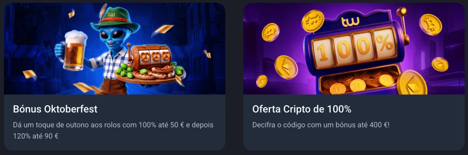 Oferta de bónus no casino twin — 100%, 50 €